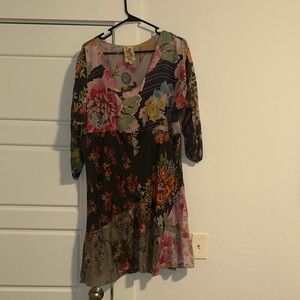 Johnny Was Pastel Floral Dress